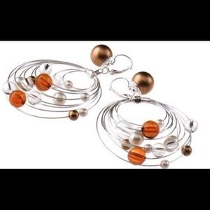 Subversive Planetary Multi-Hoop Beaded Earrings.